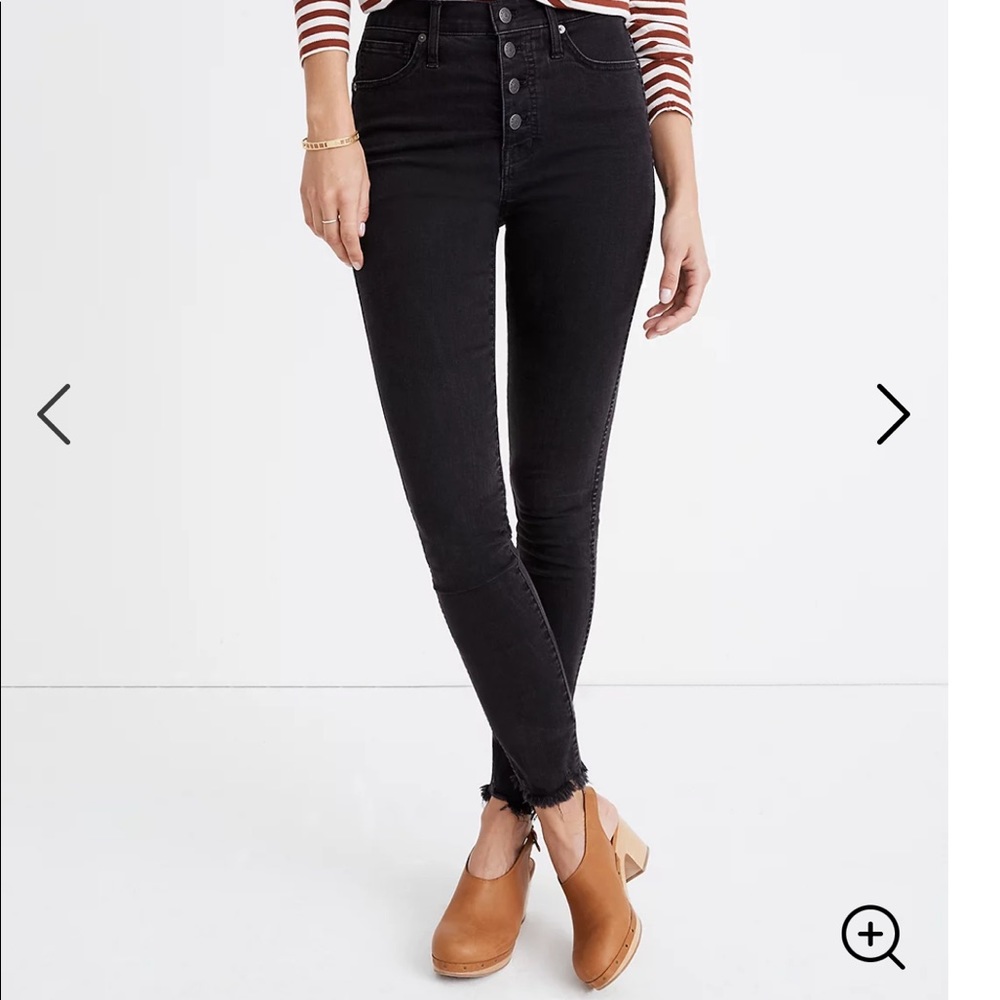 10" High-Rise Skinny Jeans in Berkeley Black